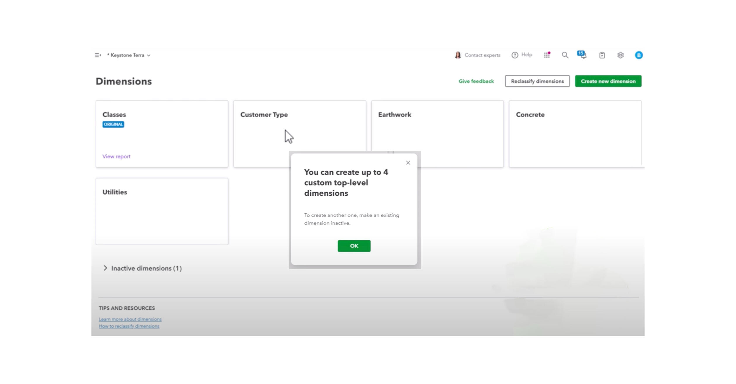 Dimensions Landing Page
